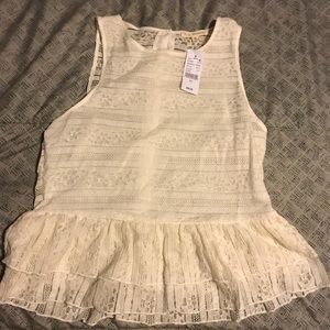 PACSUN LACE PEPLUM TOP